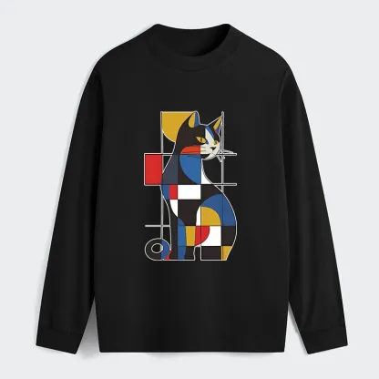 Tokyo-Tiger Mondrian Cat Classic Long Sleeve T-Shirt