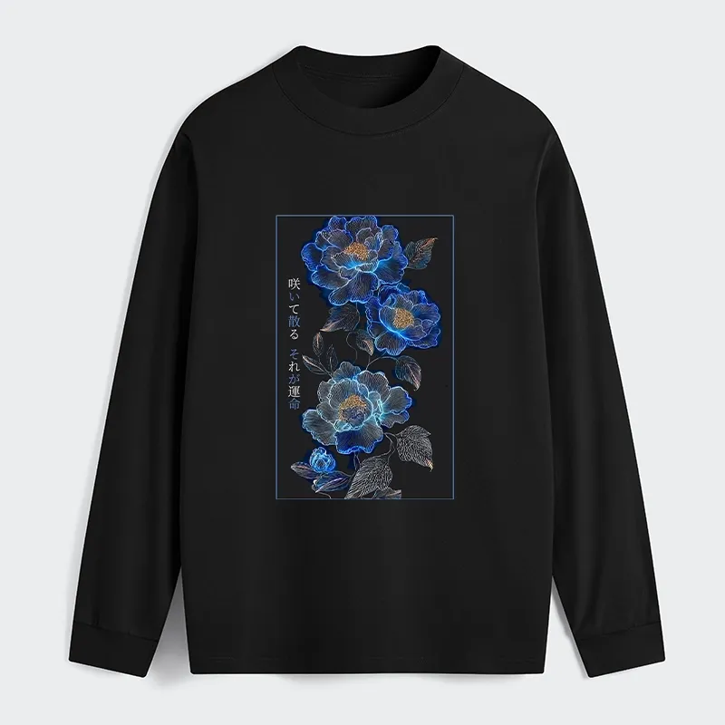 Tokyo-Tiger The Sea Of Flowers In The Darkness Classic Long Sleeve T-Shirt