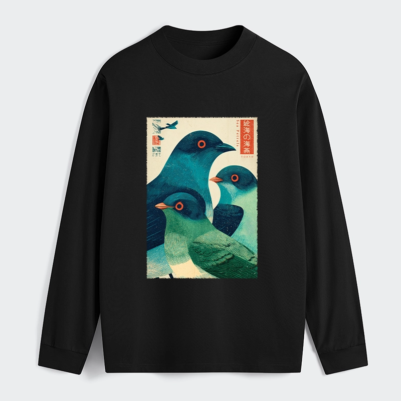 Tokyo-Tiger Petrels Of The Painted Sea Classic Long Sleeve T-Shirt