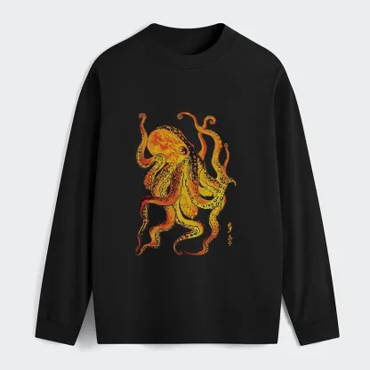 Tokyo-Tiger Deep Sea Gorgeous Octopus Classic Long Sleeve T-Shirt