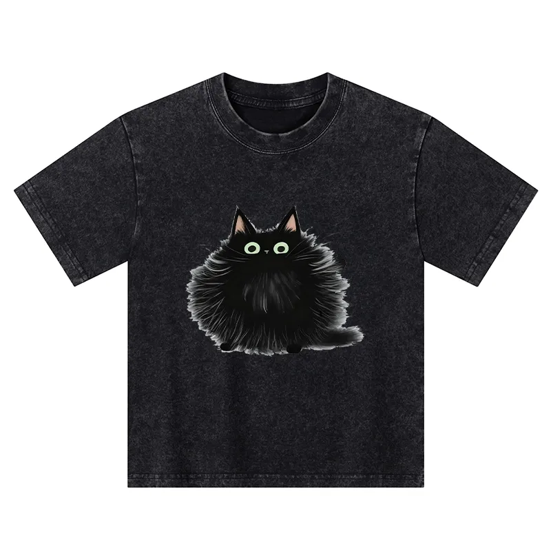 Tokyo-Tiger Cat's Approval Kids Washed T-Shirt
