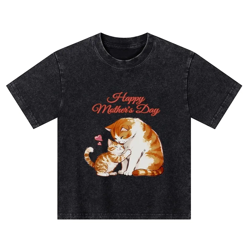Tokyo-Tiger Love Of Cats Kids Washed T-Shirt