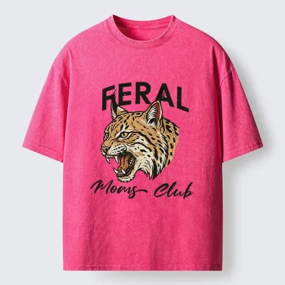 Tokyo-Tiger Lynx Roaring For Mom Power Washed T-Shirt