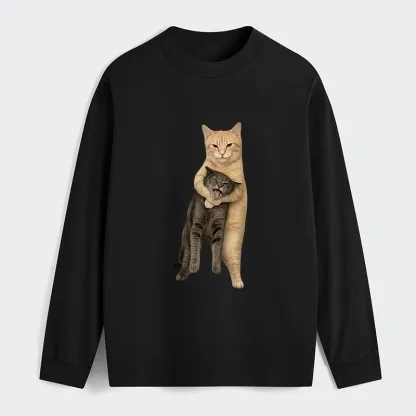 Tokyo-Tiger Orange Cat’s Tight Embrace Classic Long Sleeve T-Shirt