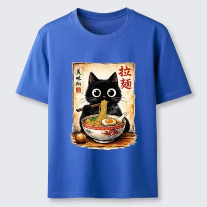 Tokyo-Tiger Cute Cat Slurping Ramen Classic T-Shirt