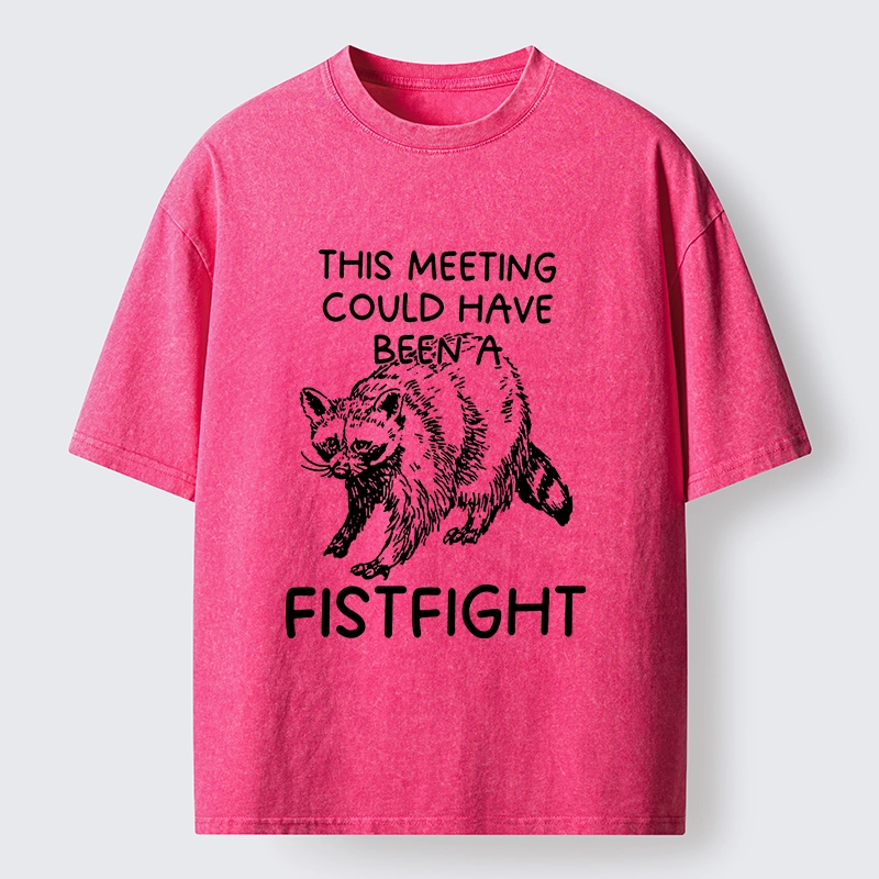 Tokyo-Tiger Fistfight Instead Of Boring Meeting Washed T-Shirt