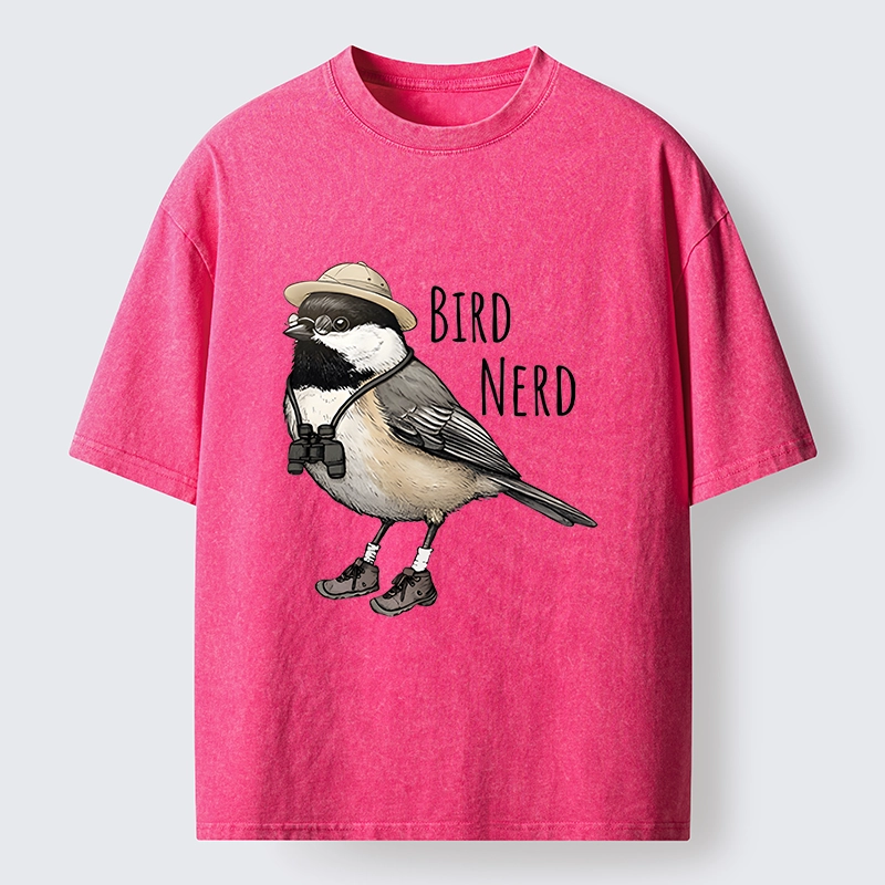 Tokyo-Tiger Bird Nerd Chickadee Explorer Washed T-Shirt