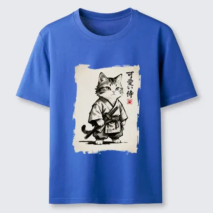 Tokyo-Tiger Japanese Samurai Cat Illustration Classic T-Shirt