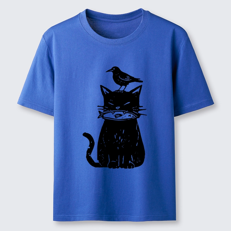 Tokyo-Tiger Black Cat With Fish And Bird Classic T-Shirt