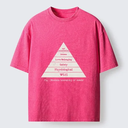 Tokyo-Tiger Funny Wifi Is Essential Meme Washed T-Shirt