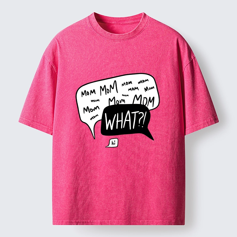 Tokyo-Tiger Chaotic Mom Talk What Meme Art Washed T-Shirt