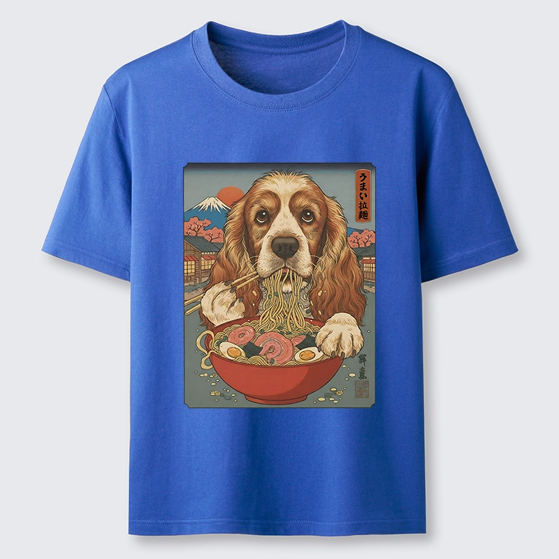 Tokyo-Tiger Dog Slurping Ramen In Japanese Style Classic T-Shirt