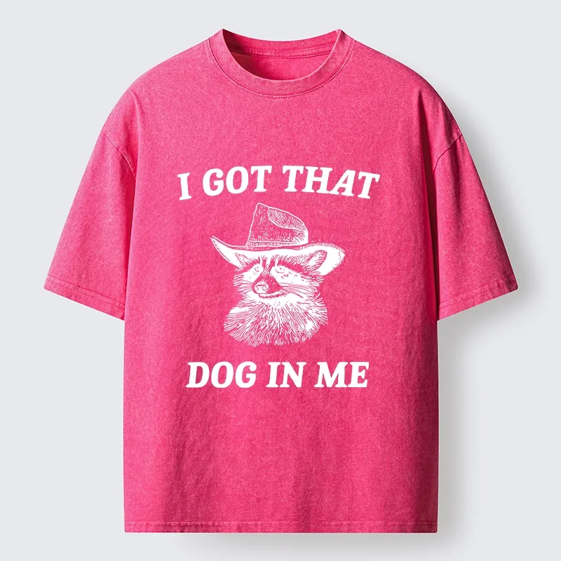 Tokyo-Tiger Raccoon In Cowboy Hat Washed T-Shirt