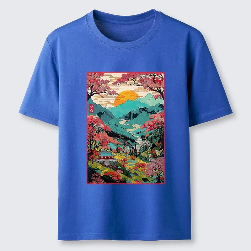 Tokyo-Tiger Golden Sun Over Serene Valley Classic T-Shirt