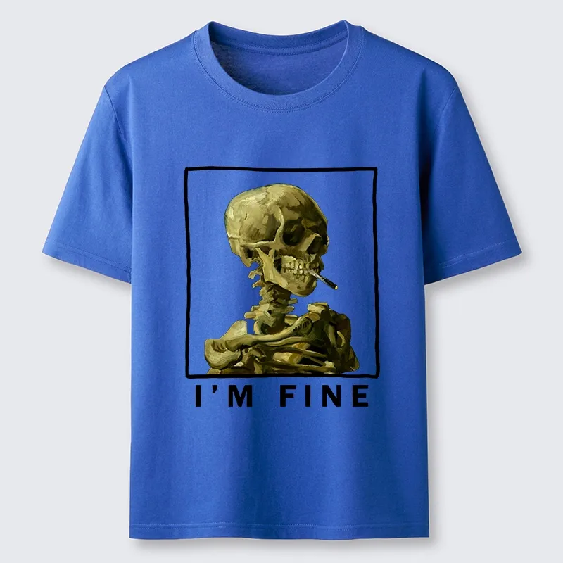 Tokyo-Tiger Skeleton Says Im Fine Classic T-Shirt