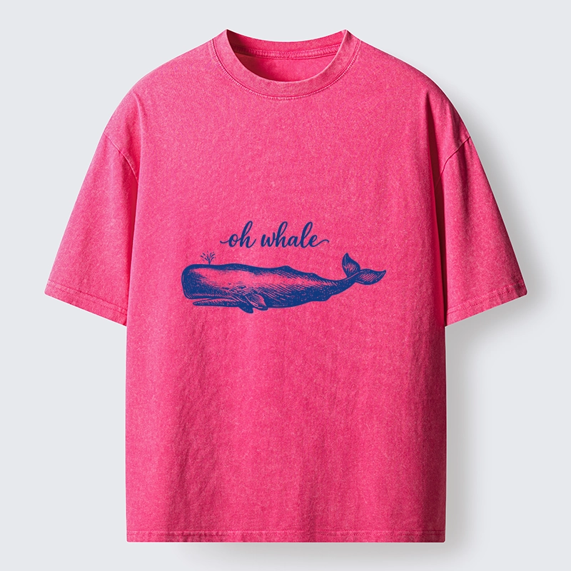 Tokyo-Tiger Oh Whale I Dont Care Washed T-Shirt