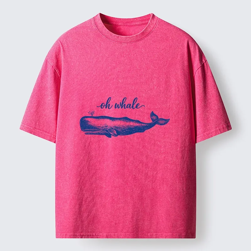 Tokyo-Tiger Oh Whale I Dont Care Washed T-Shirt