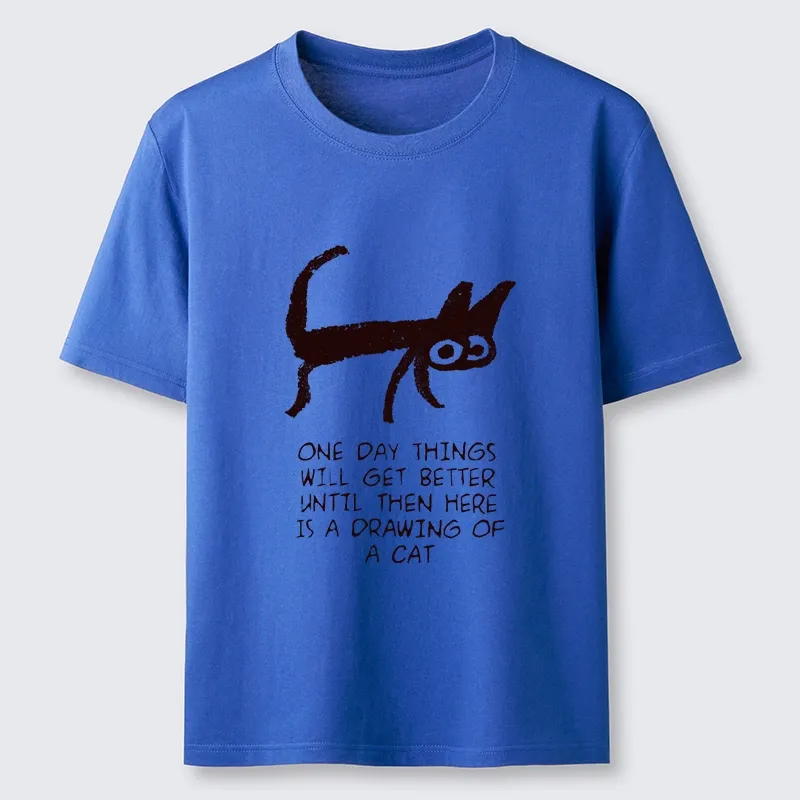 Tokyo-Tiger Cat Cheer Up Drawing Classic T-Shirt