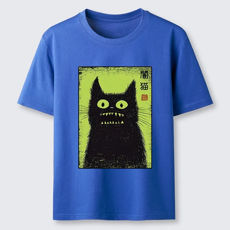 Tokyo-Tiger Spooky Black Cat Japanese Classic T-Shirt
