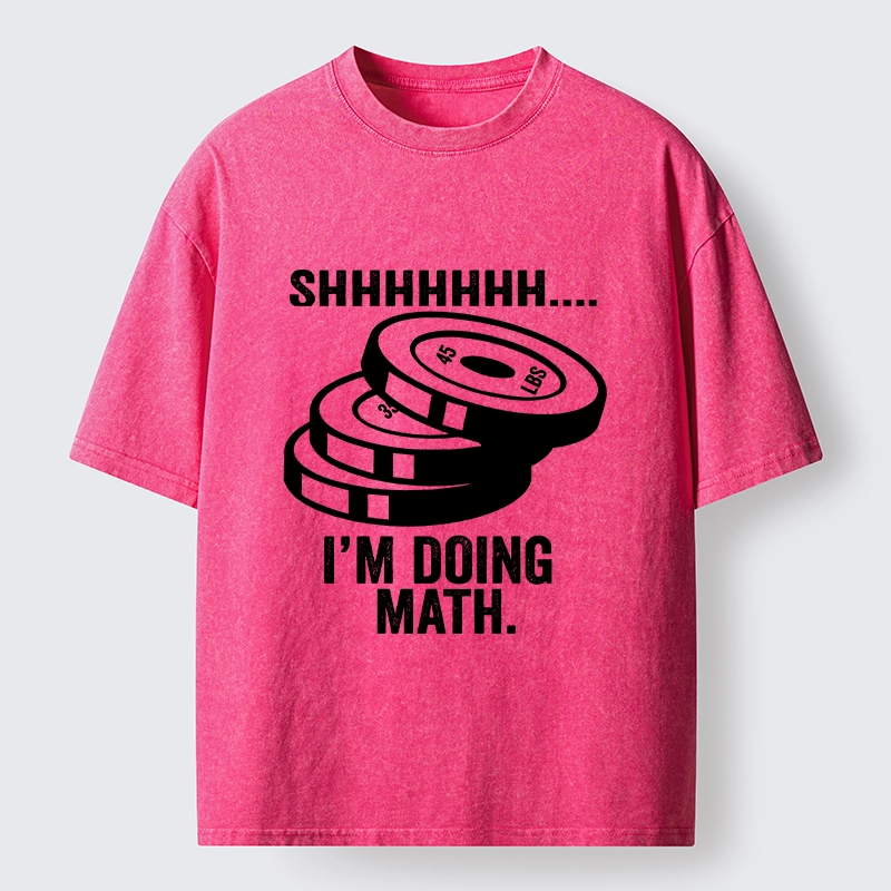 Tokyo-Tiger Shhh Im Calculating Weights Washed T-Shirt