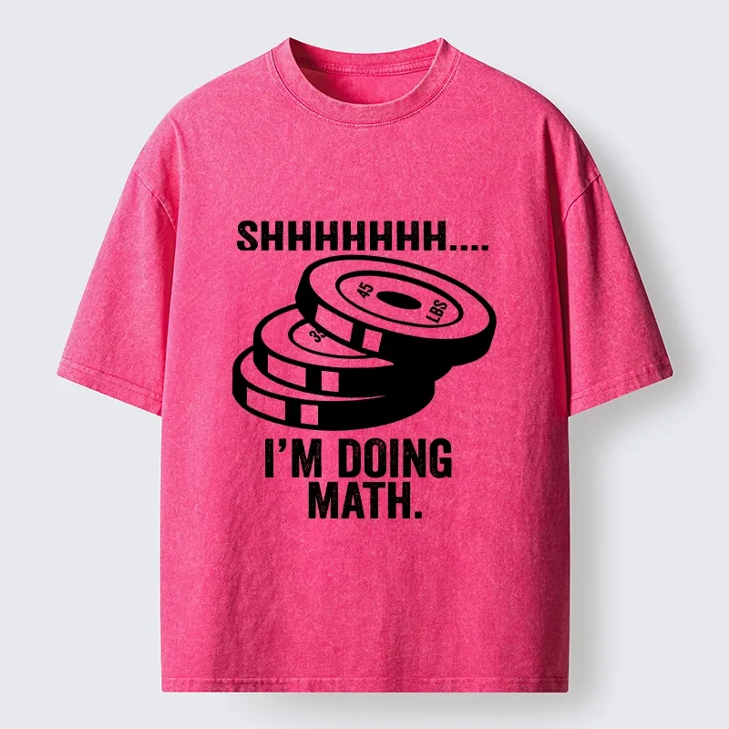 Tokyo-Tiger Shhh Im Calculating Weights Washed T-Shirt