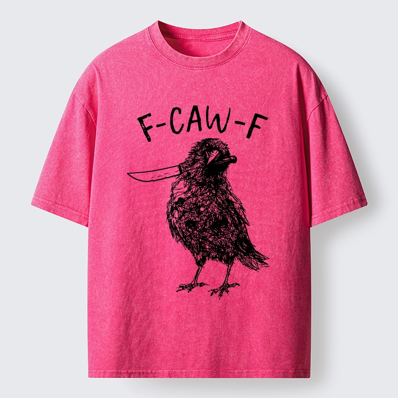 Tokyo-Tiger Angry Crow With A Knife Meme Washed T-Shirt