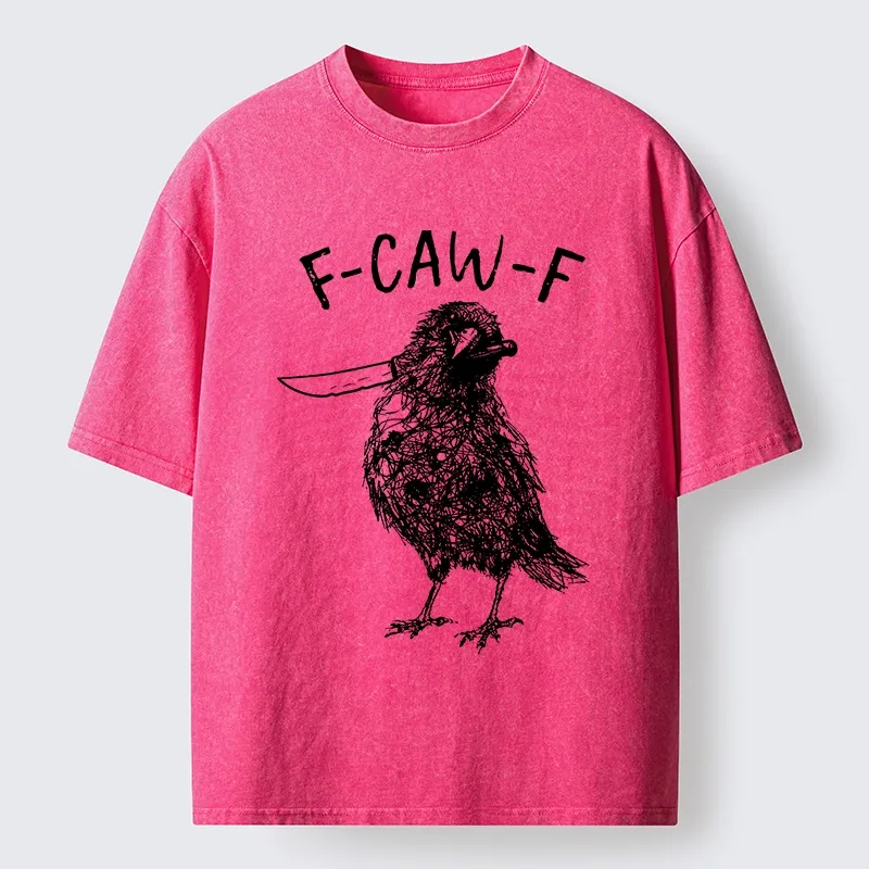 Tokyo-Tiger Angry Crow With A Knife Meme Washed T-Shirt