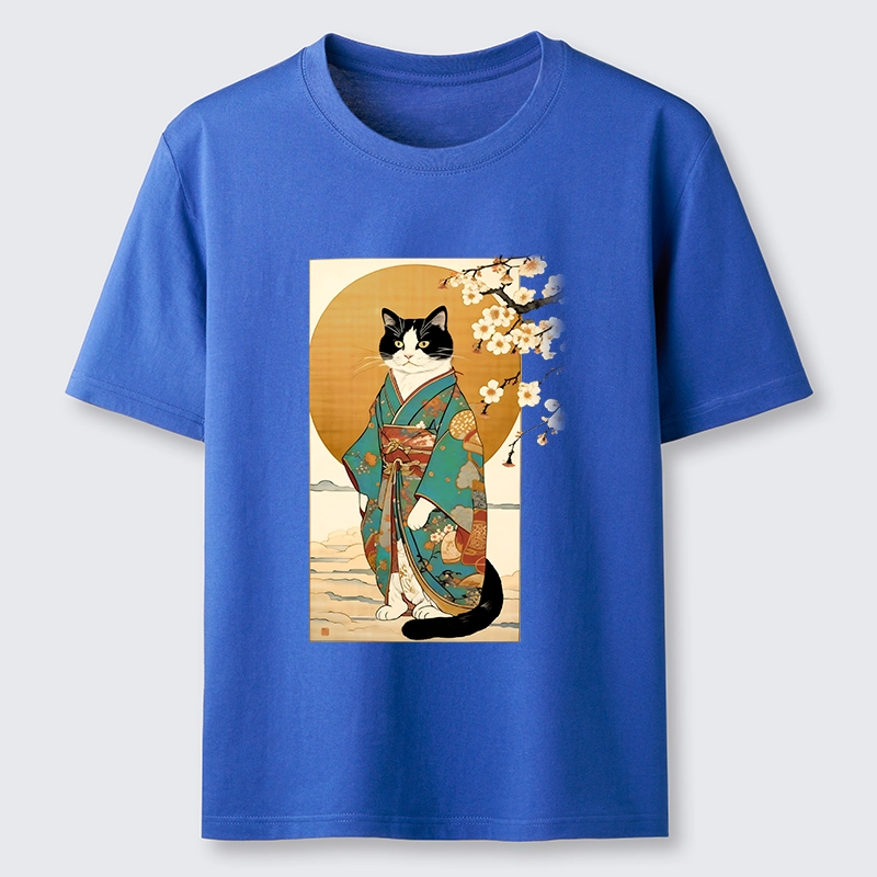 Tokyo-Tiger Elegant Cat In Traditional Kimono Classic T-Shirt