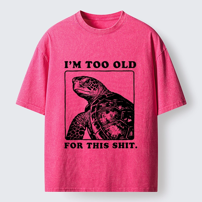 Tokyo-Tiger Turtle I Quit Meme Energy Washed T-Shirt