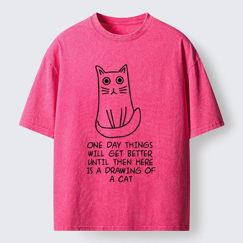 Tokyo-Tiger Cat Meme To Cheer You Up Washed T-Shirt