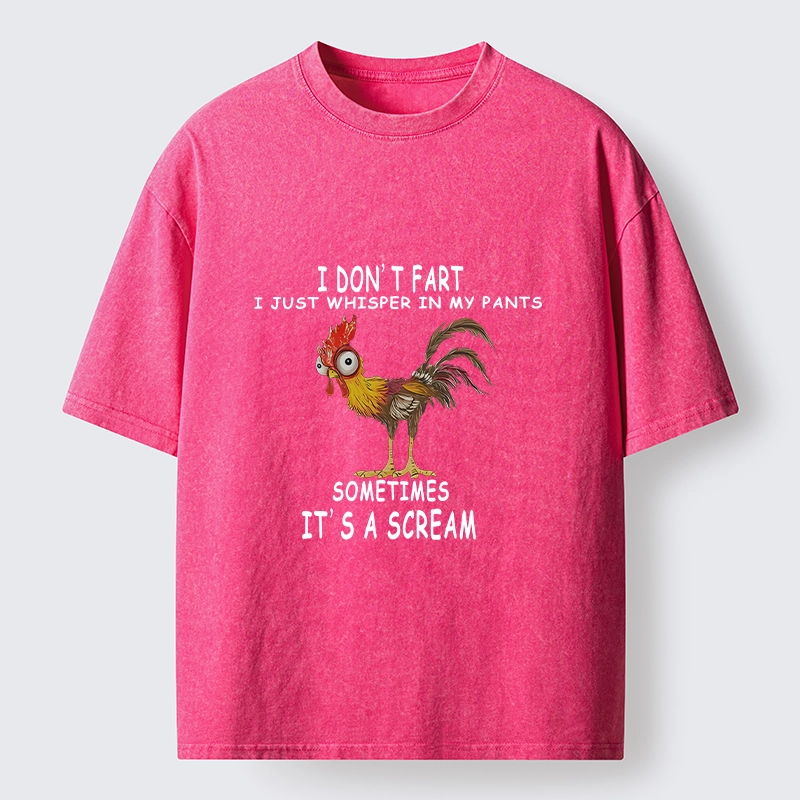 Tokyo-Tiger Funny Rooster Fart Meme Washed T-Shirt