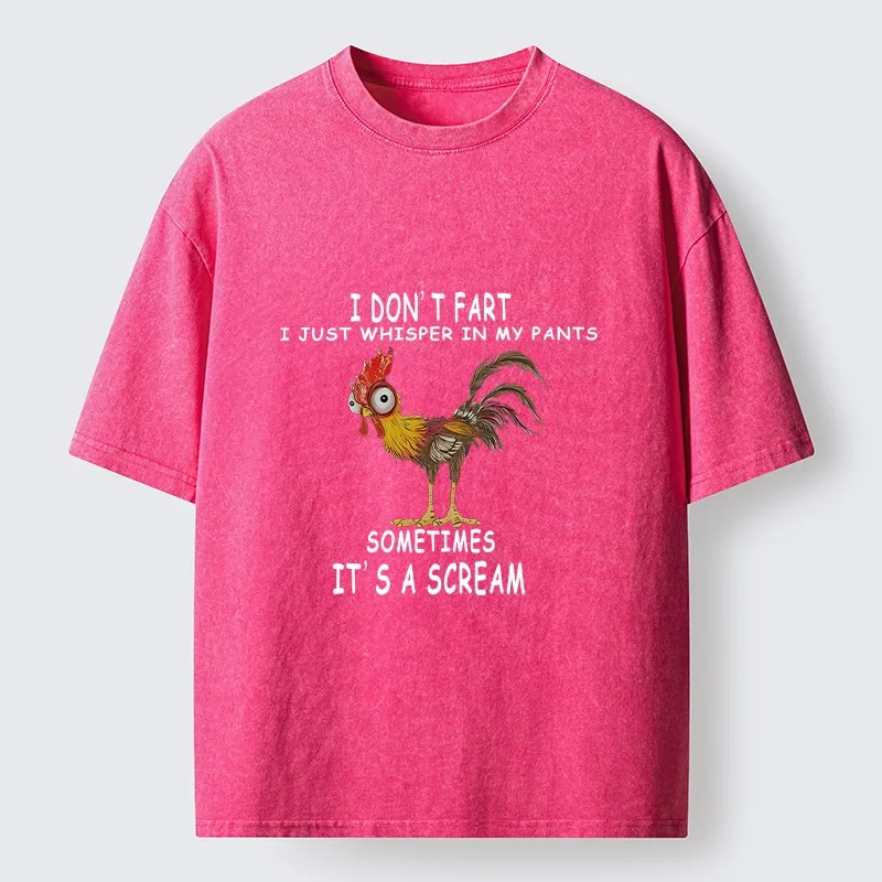 Tokyo-Tiger Funny Rooster Fart Meme Washed T-Shirt