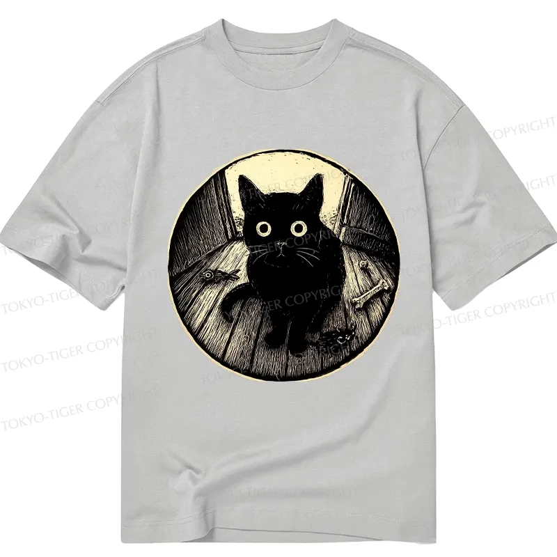 Tokyo-Tiger Waiting Black Cat Classic T-Shirt