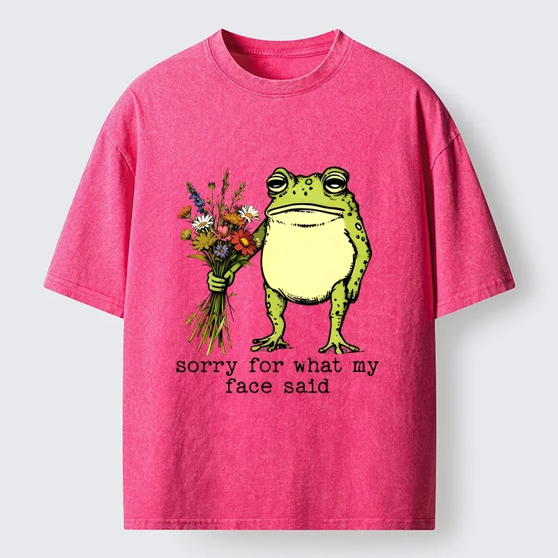 Tokyo-Tiger Frog Sorry Mode Activated Washed T-Shirt