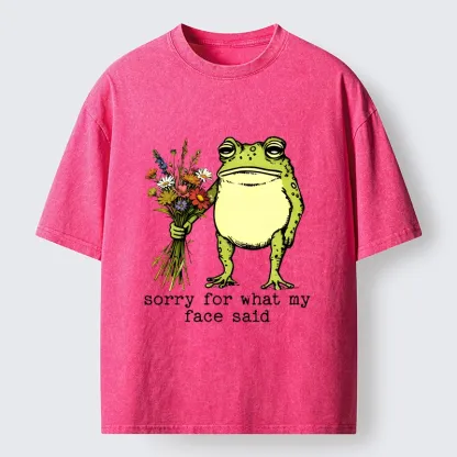 Tokyo-Tiger Frog Sorry Mode Activated Washed T-Shirt