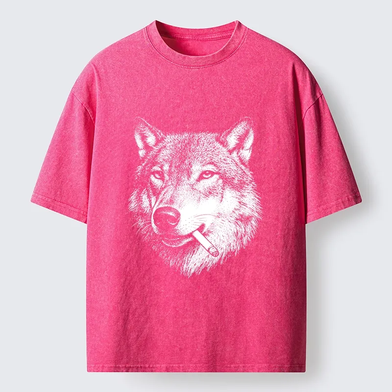 Tokyo-Tiger Cool Wolf Meme Bad Decisions Pending Washed T-Shirt