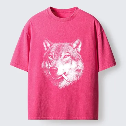 Tokyo-Tiger Cool Wolf Meme Bad Decisions Pending Washed T-Shirt