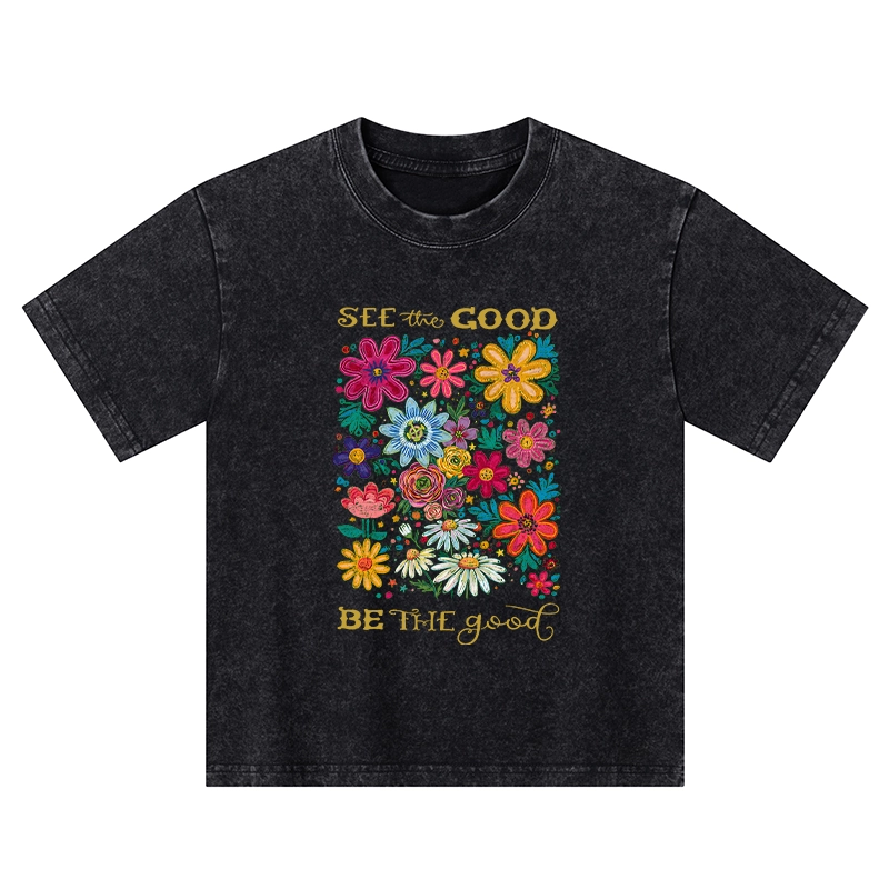 Tokyo-Tiger Flower：See The Good Be The Good Kids Washed T-Shirt