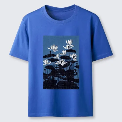 Tokyo-Tiger Blue Lotus Japanese Art Classic T-Shirt