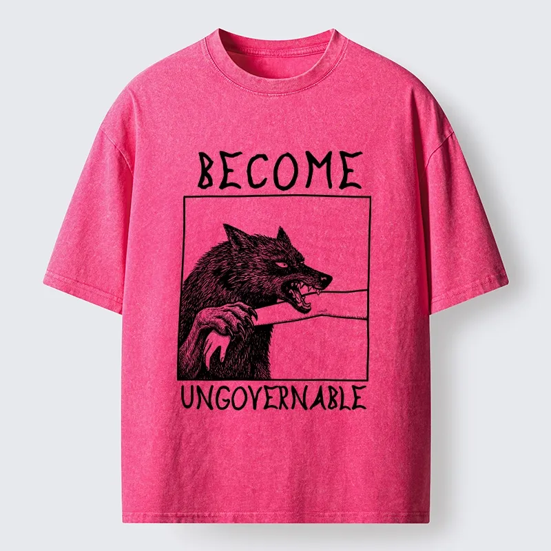 Tokyo-Tiger Meme Wolf Refuse To Be Tamed Forever Washed T-Shirt Sale