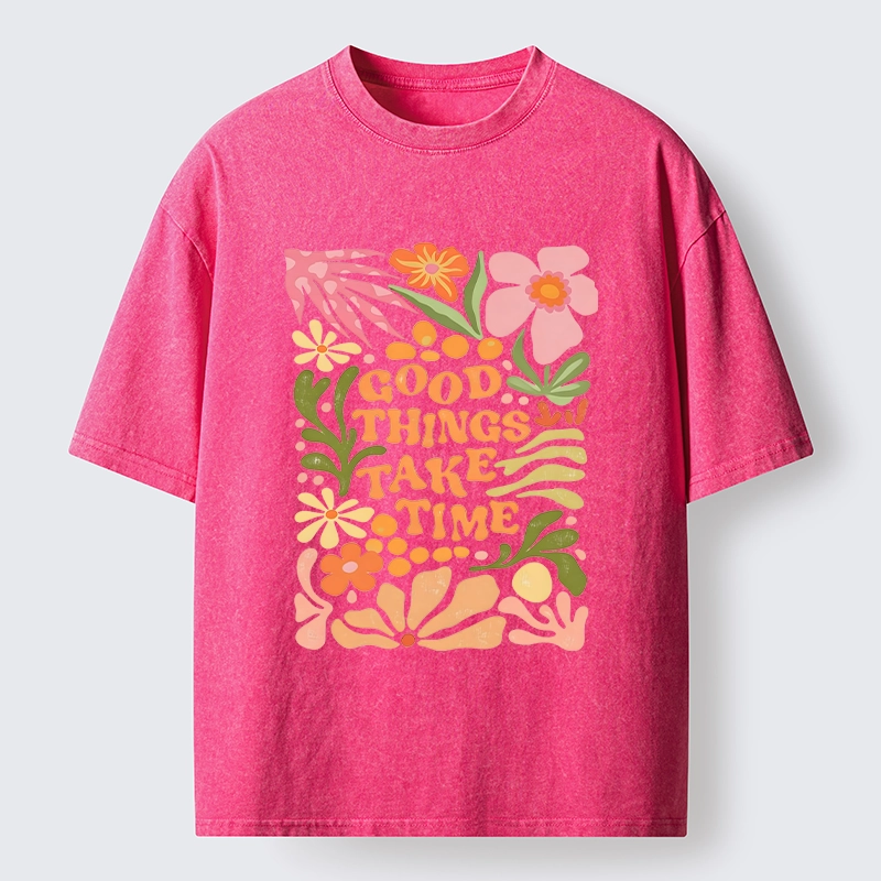 Tokyo-Tiger Good Things Come To Those Wait Washed T-Shirt