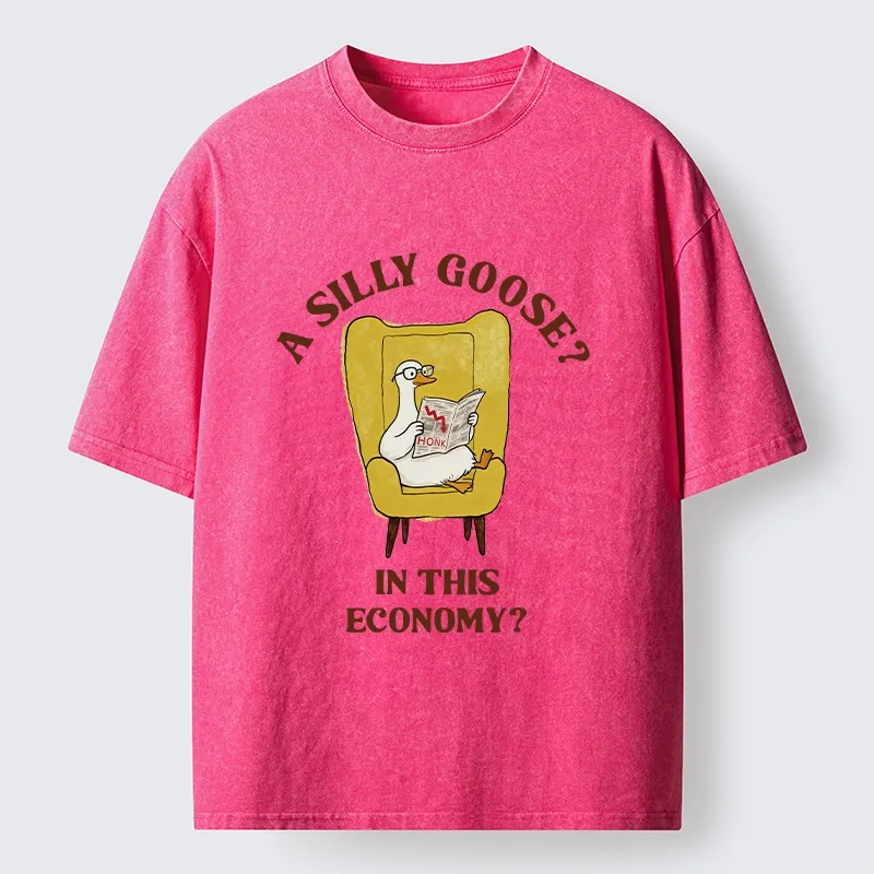 Tokyo-Tiger Meme Goose Surviving The Recession Washed T-Shirt