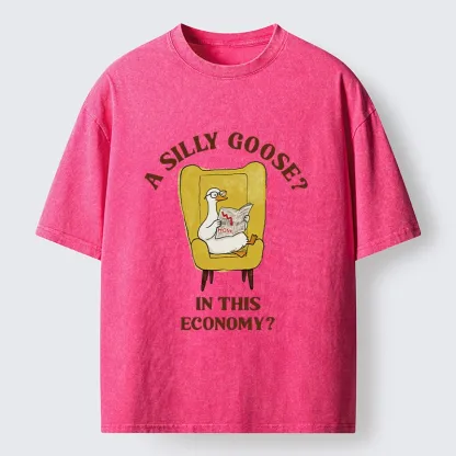 Tokyo-Tiger Meme Goose Surviving The Recession Washed T-Shirt