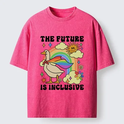 Tokyo-Tiger Rainbow Goose Future Love And Hope Washed T-Shirt