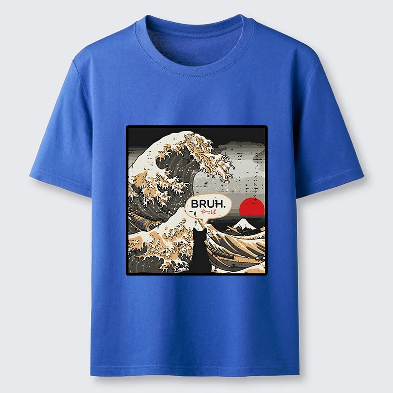 Tokyo-Tiger Great Wave Cat Bruh Classic T-Shirt