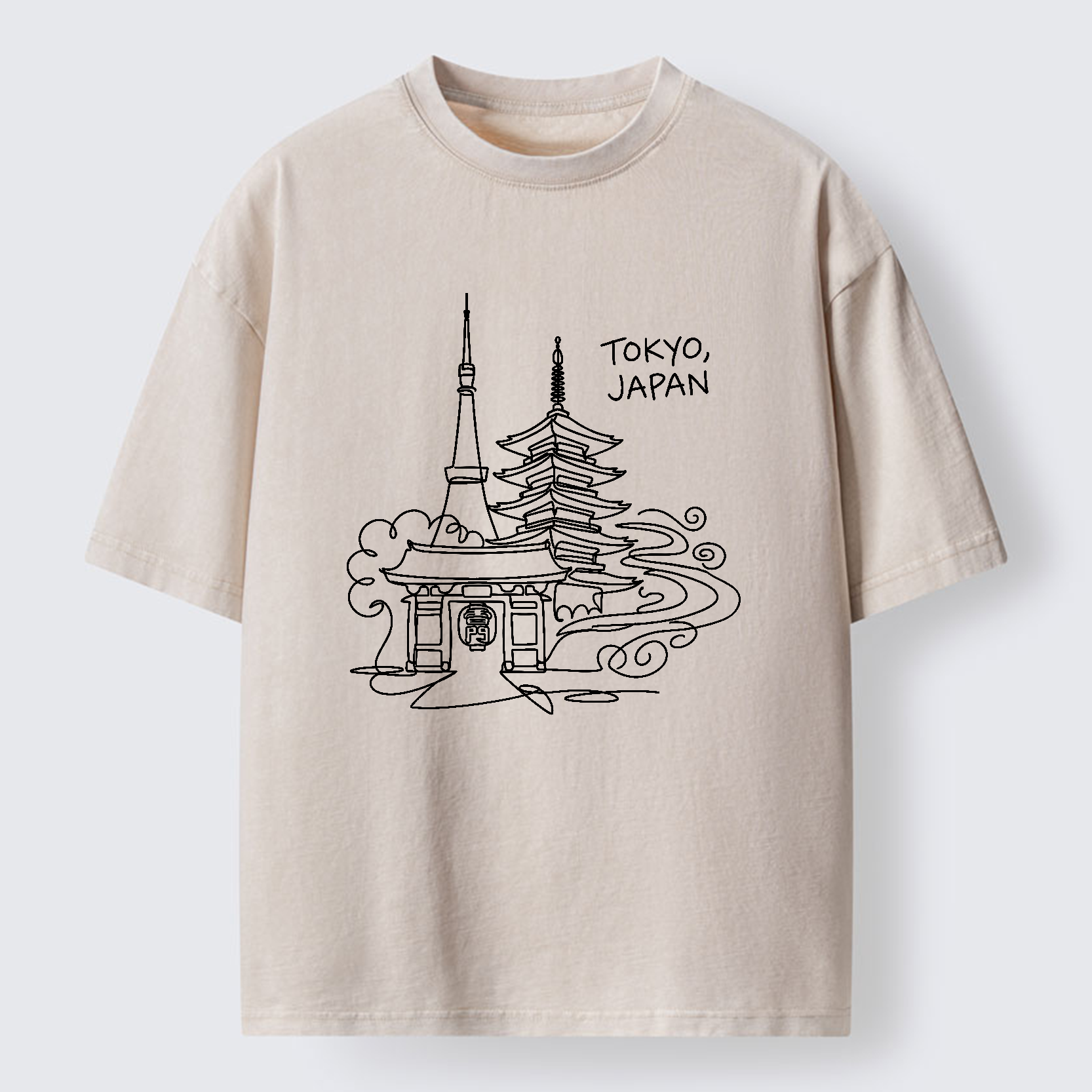 Tokyo-Tiger Tokyo Line Washed T-Shirt