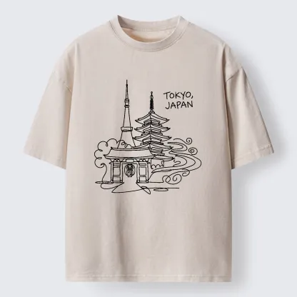 Tokyo-Tiger Tokyo Line Washed T-Shirt