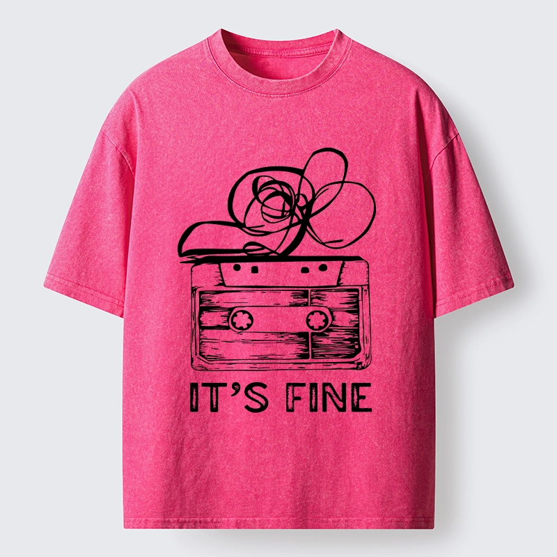 Tokyo-Tiger Cassette Fine Meme Washed T-Shirt