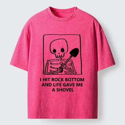 Tokyo-Tiger Relatable Skeleton Life Meme Washed T-Shirt