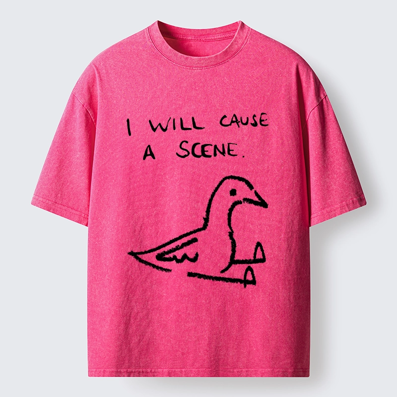 Tokyo-Tiger Pigeon Cause Trouble Meme Washed T-Shirt